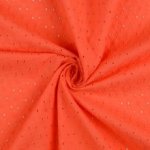 Rode geborduurde katoen bloemmotief van Little Darling