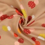 Bruine linnen viscose met stippen van Milliblu's