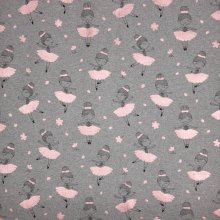 Grijze gemeleerde tricot met ballerina's