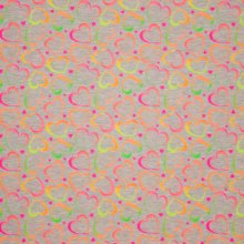 Grijze gemeleerde tricot met neon hartjes