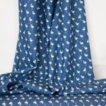 Blauwe jeans met flamingo's