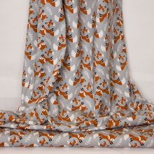 Grijze tricot met vosjes 'Theo'