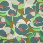 Viscose tricot met abstracte bloemen
