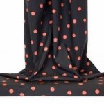 Viscose stretch zwart met stippen - Mind The Maker