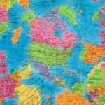 katoen met wereldkaart