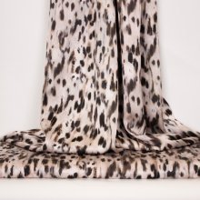 Licht roze viscose met uitgesmeerde luipaardprint van La Maison Victor