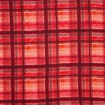 Geruite viscose met rode tinten van La Maison Victor