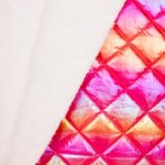 Roze blinkende stof met imitatiebont van Little Darling