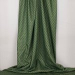 Groene polyester met print van gebreide stof
