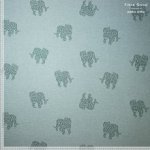 Jacquard tricot groenblauw met tijgers - Fibre Mood