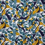 Blauwe Linnen met Bladeren