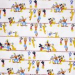 Katoen met Mickey Mouse Figuurtjes