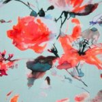 Bamboo met aquarel bloemen