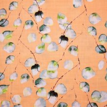 Double Gauze Katoen Viscose met bloemen