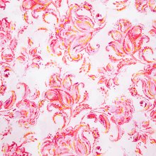 Witte crêpe met roze bloemen
