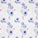 Witte French Terry met Bloemen