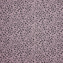 Zwarte katoen met roze bloemetjes