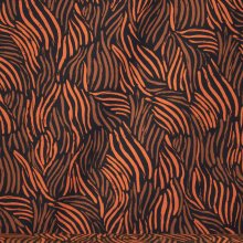 Bruine Viscose met Golvende Strepen