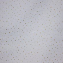 Witte katoen met gouden stippen - Poppy