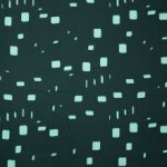 Blauwgroene Viscose met Patroon
