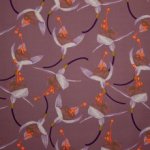 Geribbelde Viscose met Neon Bloemen