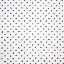 Witte Katoen met Zwarte Hennep Bladeren Bodo