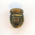 Metalen slot - brons - 25 mm