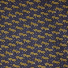 Blauwe katoen met luipaarden, CAMONT collection