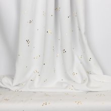 Witte viscose met kleine gouden stipjes