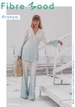 Lyocell gradient turquoise/wit - Fibre Mood