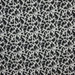 Viscose crêpe met abstract lijnen motief