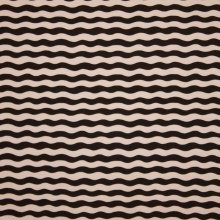 Beige katoentricot met golven