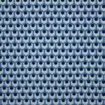 Blauwe katoen met abstract zeshoekjesmotief