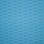 Blauwe tricot met motor motief