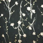 Voile met jacquard bloemen in goud