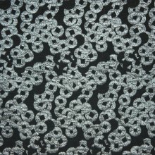 Jacquard met zilveren cirkeltjes