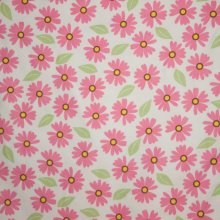 Flanel met grote bloem en blad