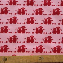 Biokatoen tricot met honden en poezen