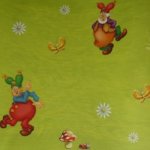 Polyester gordijnstof met Kabouter Plop