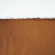 Suède stof met pluche dubbelzijdig camel - Katia Fabrics