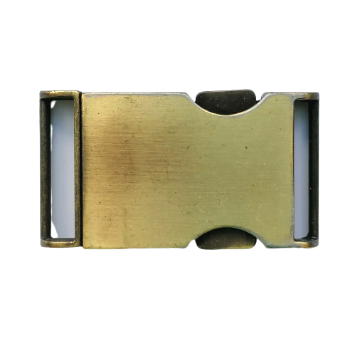 Klikgesp metaal - geborsteld brons - 50 x 28 mm