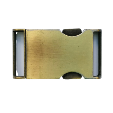 Klikgesp metaal - geborsteld brons - 50 x 28 mm