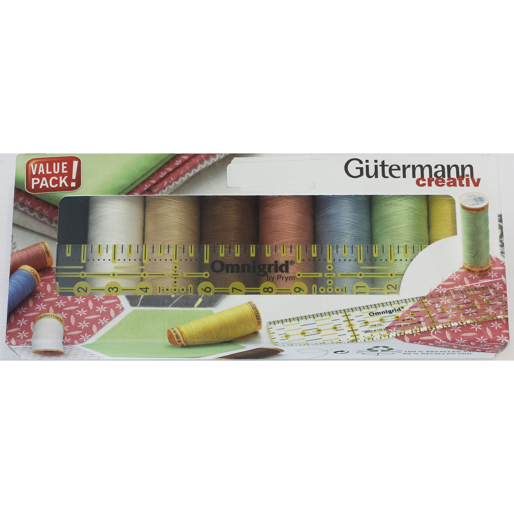 Güttermann Creativ value pack 8 spoelen+Omnigrid