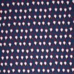 Tricot blauw met kerstelfjes