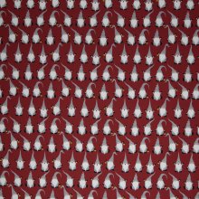 Tricot rood met kerstelfjes