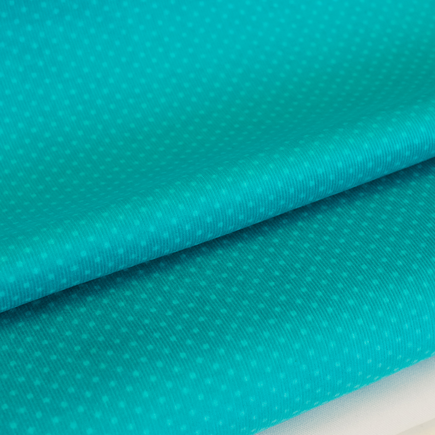 Ribfluweel blauw met stippen