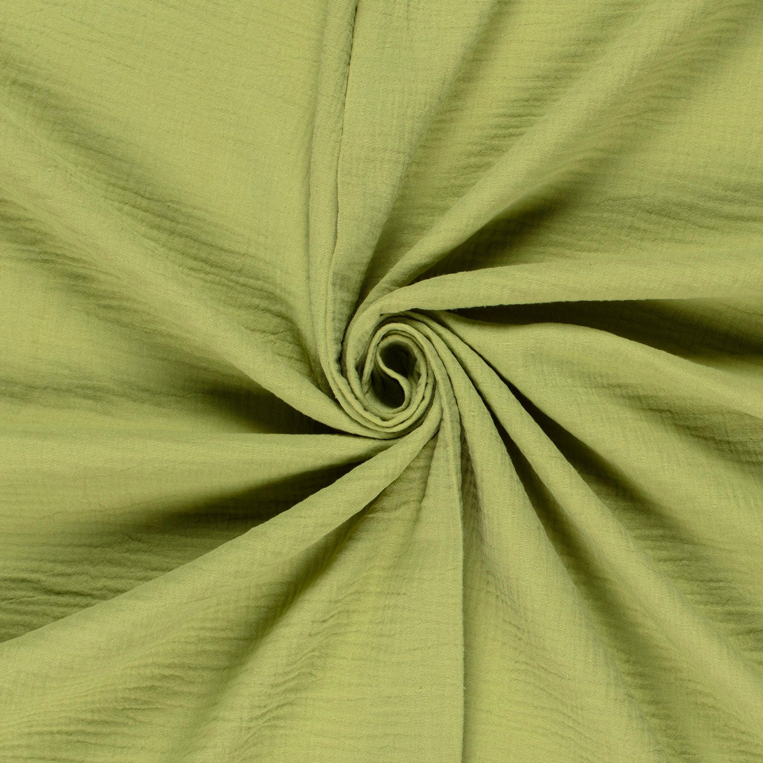 Mousseline effen olijfgroen