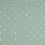 Tricot groenblauw met gouden foil stippen - Poppy