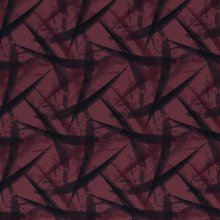 French terry bordeaux met zwart patroon