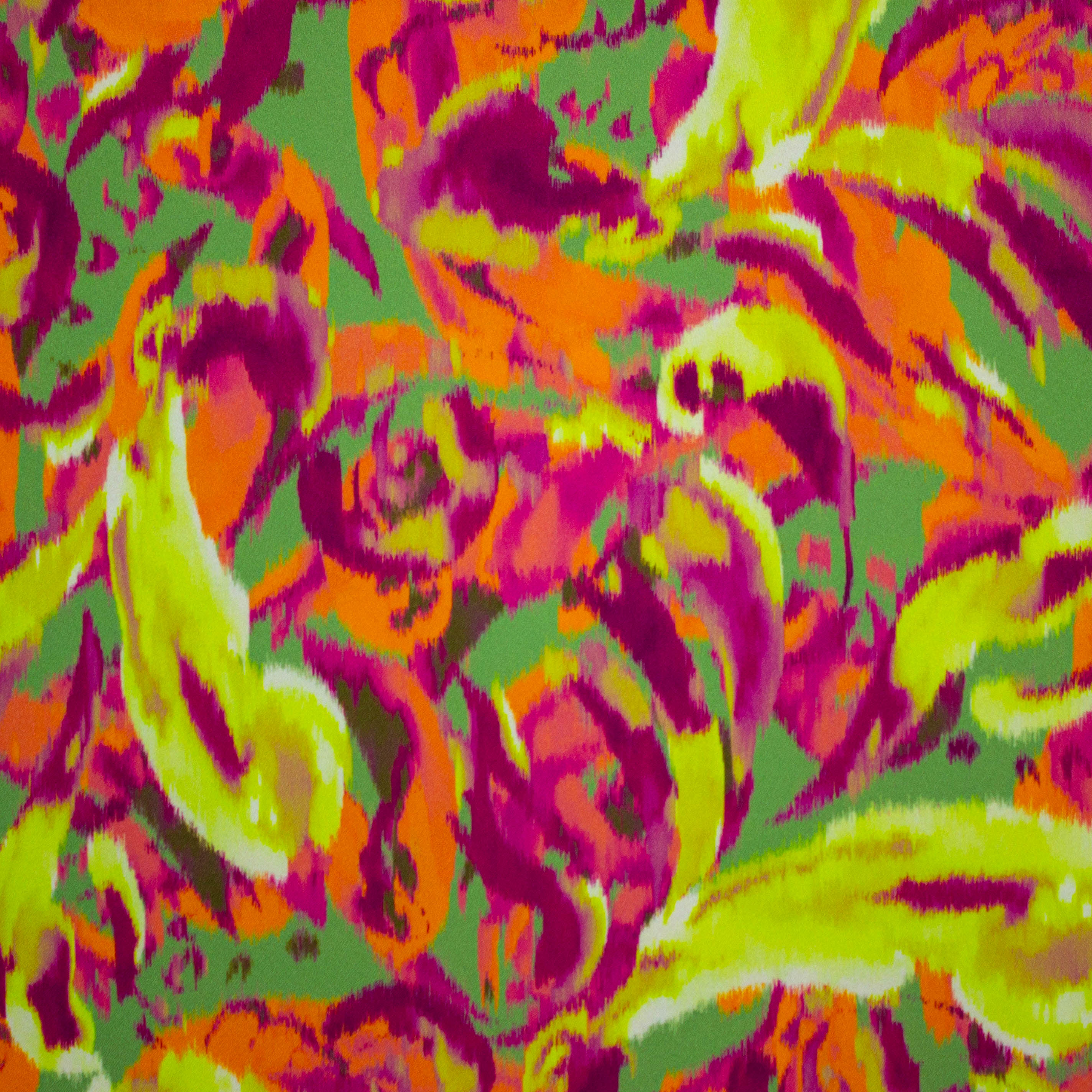 Polyestermengeling multicolor met abstract motief